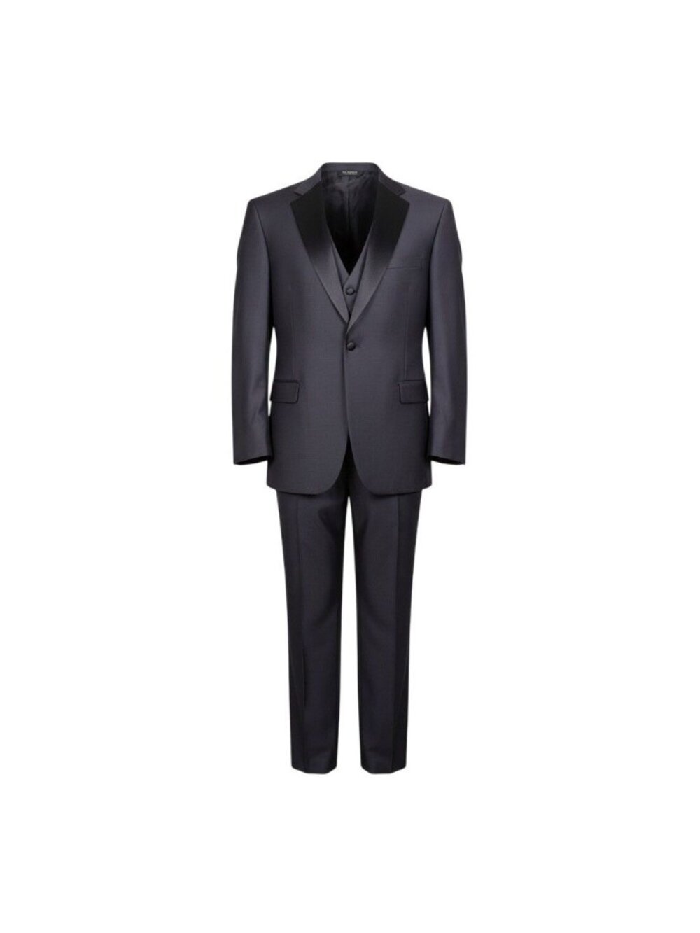 Jos. A. Bank Mens Black Wool Tuxedo Notch Suit Set Jacket Sz 48RG Pants 39x27